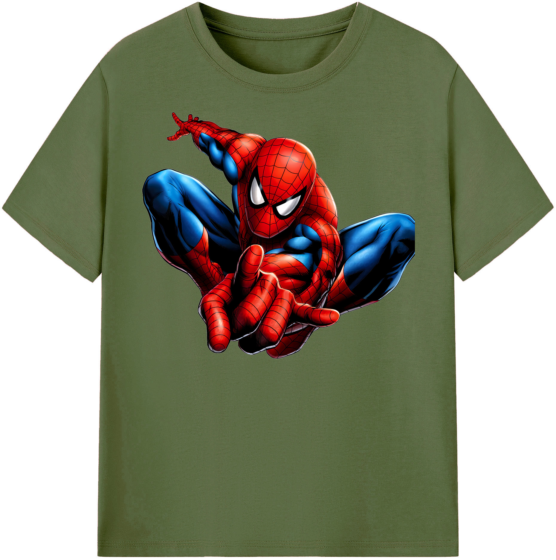 （画像用） Spider Man スパイダーマン 綿100％半袖Tシャツ（フロントプリント）